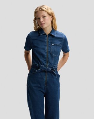 Workwear Slim Short Sleeve Boilersuit in Rapid Currents