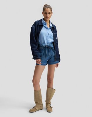 Loose Lightweight Short With Bow in Full Bloom