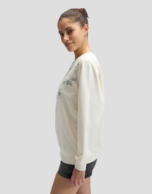Lee Regular Flower Sweatshirt in Natural