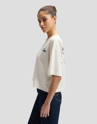 Relaxed Lee Good Day Tee in Ecru