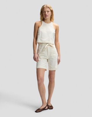 Regular Boxy Sleeveless Top in Natural