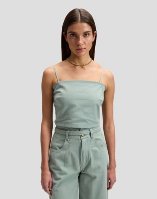 Slim Strappy Tank in Desert Sage