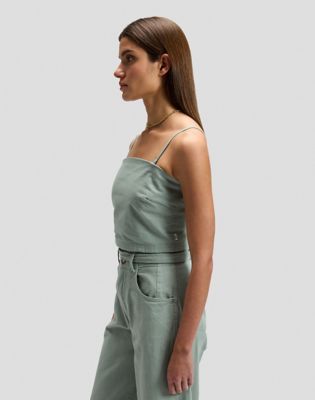 Slim Strappy Tank in Desert Sage