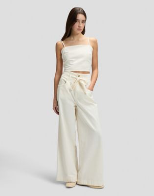 Slim Strappy Tank in Natural