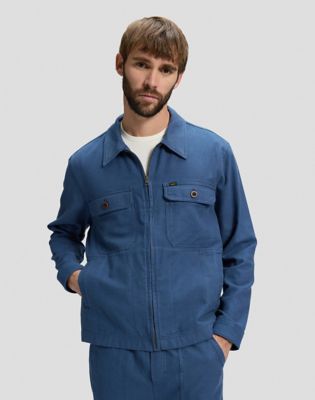 Relaxed Utility Jacket in Academy Blue