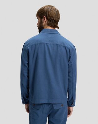 Relaxed Utility Jacket in Academy Blue