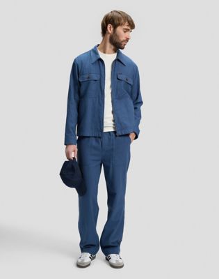 Relaxed Utility Jacket in Academy Blue