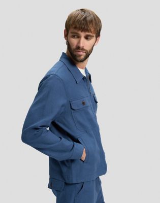 Relaxed Utility Jacket in Academy Blue