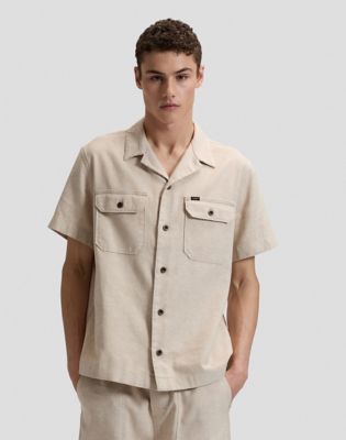 Relaxed Utility Camp Shirt in Wheat