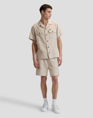 Relaxed Utility Camp Shirt in Wheat