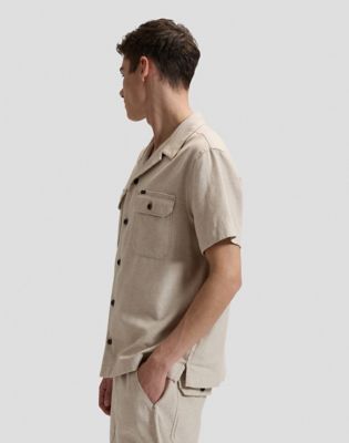 Relaxed Utility Camp Shirt in Wheat