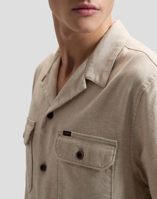 Relaxed Utility Camp Shirt in Wheat