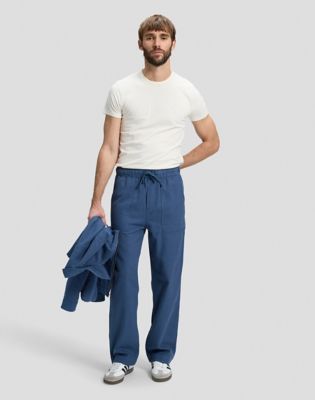 Utility Drawstring Relaxed Pant in Academy Blue