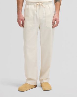 Utility Relaxed Drawstring Trousers in Natural