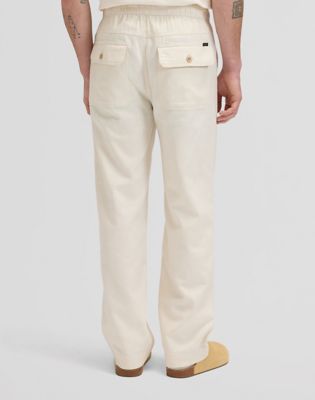 Utility Relaxed Drawstring Trousers in Natural