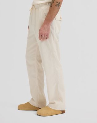Utility Relaxed Drawstring Trousers in Natural