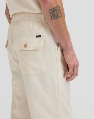 Utility Relaxed Drawstring Trousers in Natural