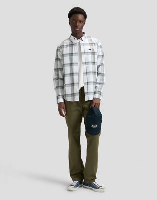Regular Lightweight Chino Trousers in Olive Moss