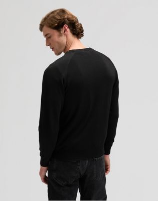 Lee Regular Clean Raglan Sweater Black, Lee