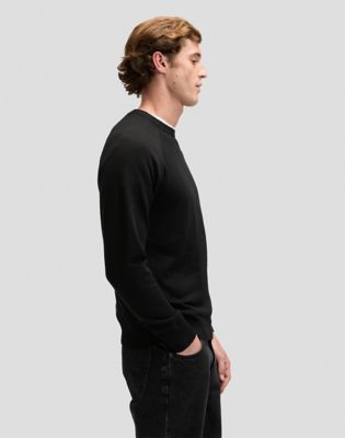 Regular Clean Raglan Sweater in Black