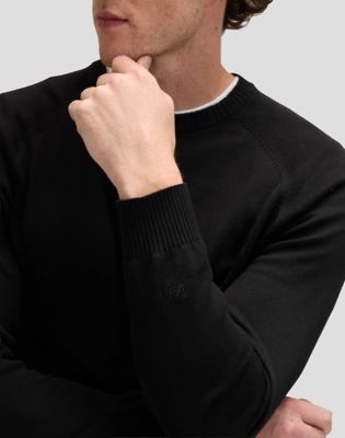 Regular Clean Raglan Sweater in Black