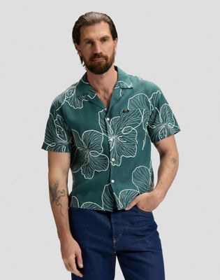 101 Relaxed Vintage Resort Shirt in Algae Floral