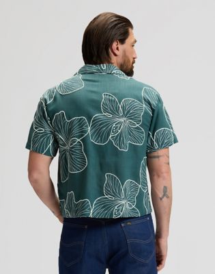 Lee 101 Relaxed Vintage Resort Shirt Algae Floral, Lee