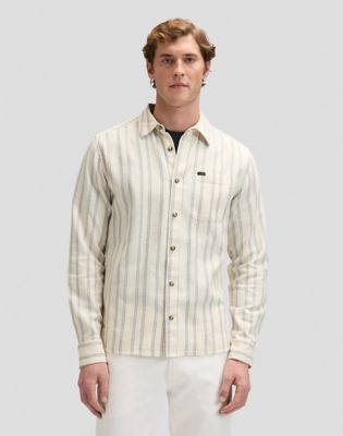 Regular Leesure Shirt in Dustier Blue Stripe