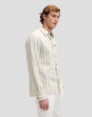 Regular Leesure Shirt in Dustier Blue Stripe