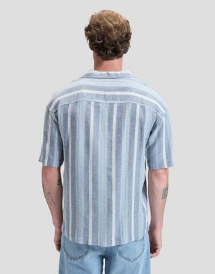 Lee Relaxed Resort Shirt Academy Blue Stripe, Lee