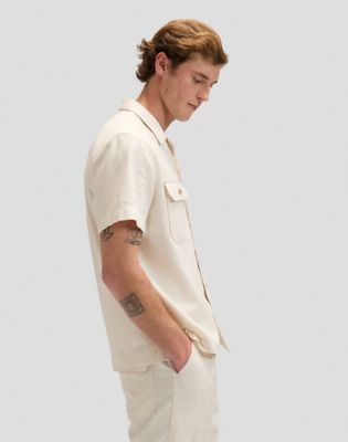 Relaxed Utility Camp Shirt in Natural