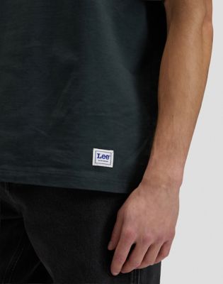 Workwear Relaxed Boxy Tee in Washed Black