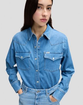 Regular Western Shirt in Dye Star