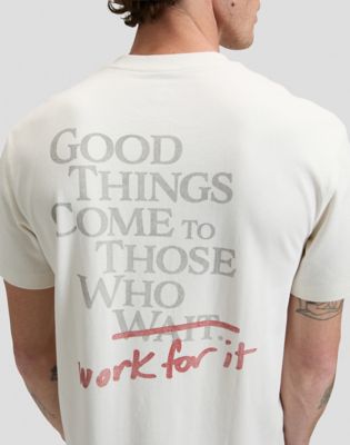 Workwear Relaxed Work For It Tee in Natural