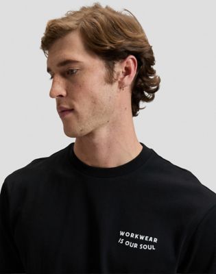 Workwear Soul Relaxed Tee in Black