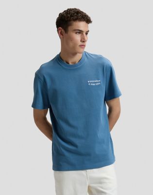 Workwear Soul Relaxed Tee in Work Blue