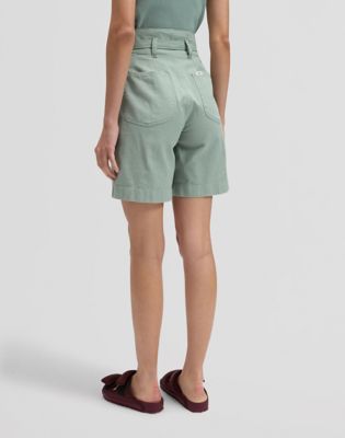 Regular Pleated Bermuda in Desert Sage