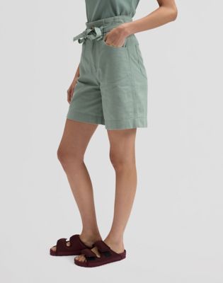 Regular Pleated Bermuda in Desert Sage