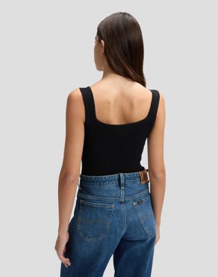 Lee Slim Knitted Tank Black Taglia M