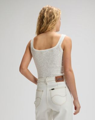 Lee Slim Knitted Tank Ecru, Lee