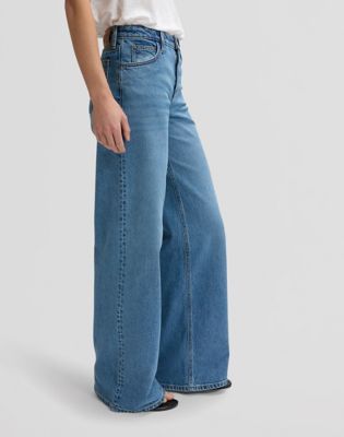 Hope Mid Rise Baggy Jean in Tinted Blue