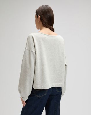 Lee Relaxed Dramatic Sleeve Sweatshirt Grey Heather, Lee