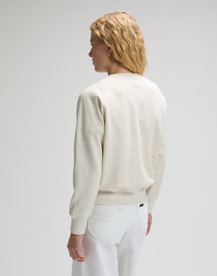 Lee Relaxed Raglan Crew Sweatshirt Ecru Heather, Lee