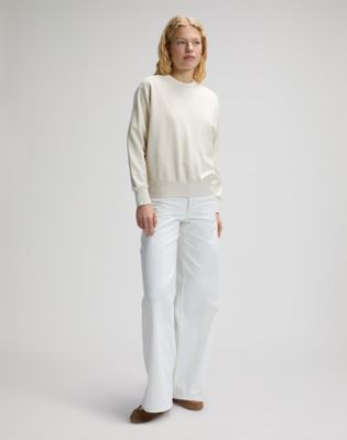 Lee Relaxed Raglan Crew Sweatshirt Ecru Heather, Lee