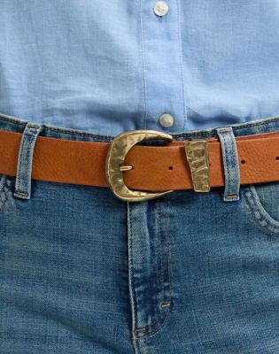 Boho Leather Belt in Tan