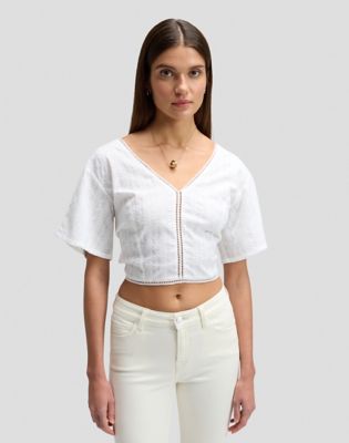 Regular Tied Back Blouse in Bright White