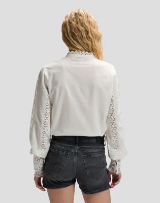 Regular Bohemian Blouse Bright White Größe XL female