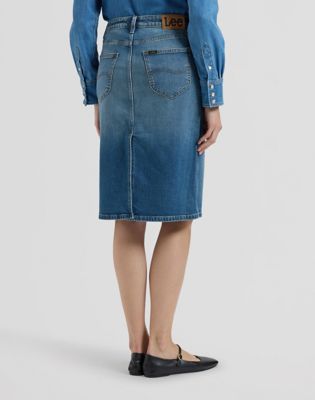 Regular Lightweight Midi Skirt in Lakeside Drive