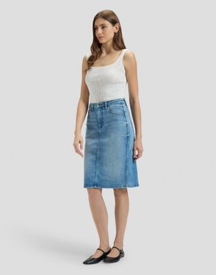 Regular Lightweight Midi Skirt in Rising Sign