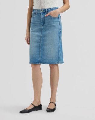 Regular Lightweight Midi Skirt in Rising Sign